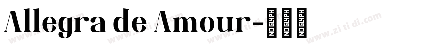 Allegra de Amour字体转换